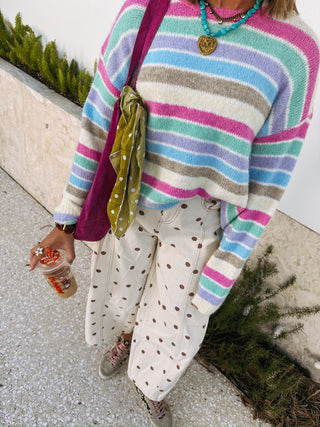 pandora pastel stripe sweater