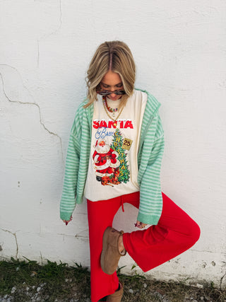 garden stroll stripe zip up jacket