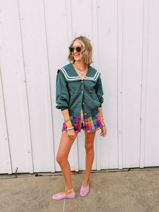 preppy collared jacket