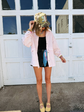 paloma pink oversized denim jacket