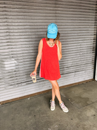 rally stripe mini dress
