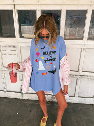ETTA OG | i believe in ghosts graphic tee - denim