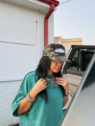 camo trout trucker hat