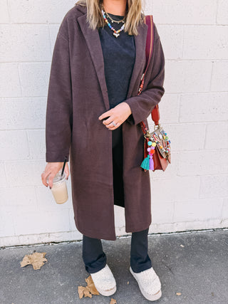 z supply | coffee bean trench coat