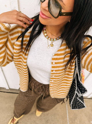 golden vista stripe sweater