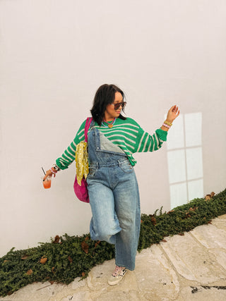 emerald stripe sweater