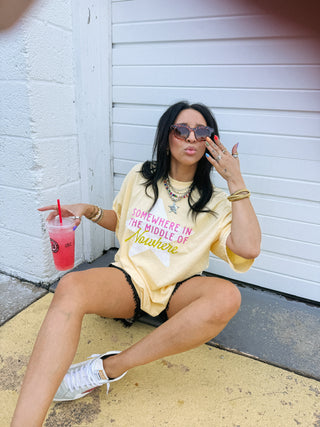 ETTA OG | middle of nowhere graphic tee - butter yellow