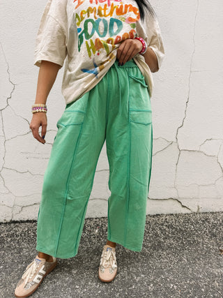 dazed drawstring pants - green