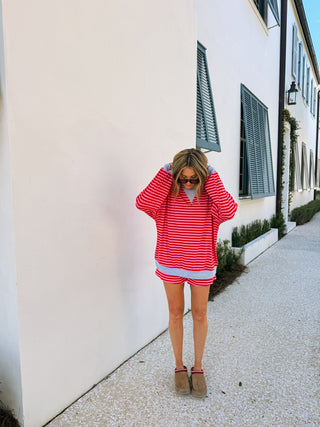 lover girl stripe two piece set