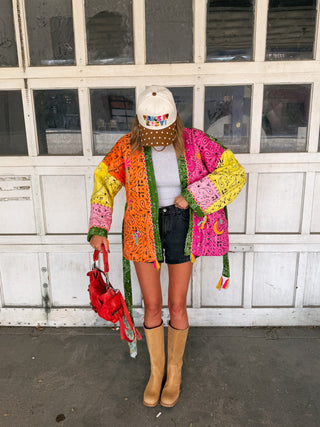 quilted kimono jacket