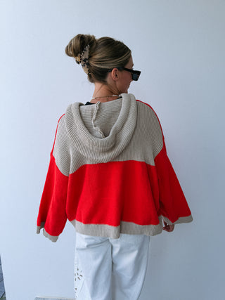 POL | hot coral hoodie