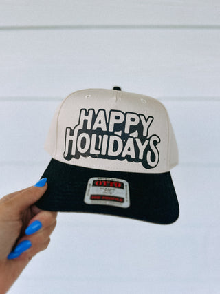 ETTA OG | happy holidays trucker hat - black