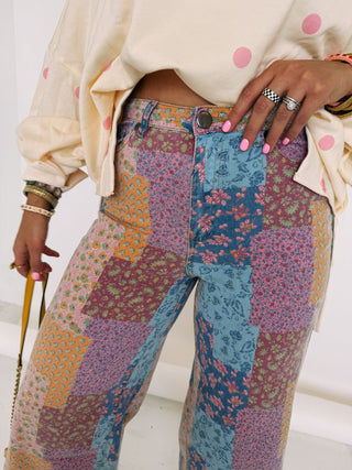 texas sun patchwork pants