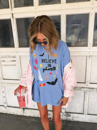 ETTA OG | i believe in ghosts graphic tee - denim