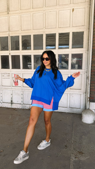 sweet nothing pullover top - blue