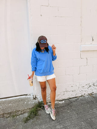 wake up pearl sweatshirt - blue