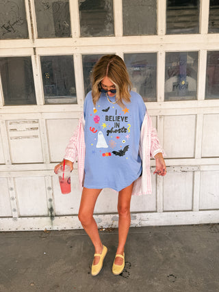 ETTA OG | i believe in ghosts graphic tee - denim
