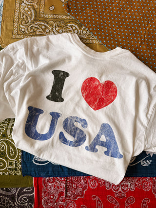 ETTA OG | I love USA graphic tee - white