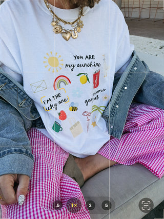 ETTA OG | you are my sunshine graphic tee - white