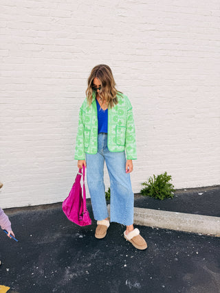 green bandana jacket