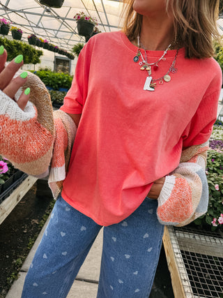 mosaic cardigan - orange