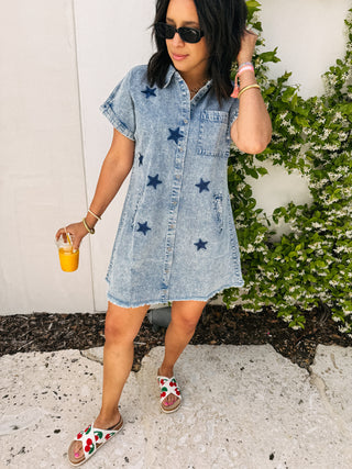 denim star dress