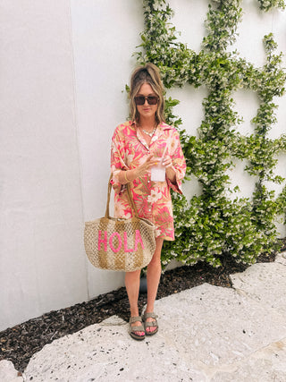 z supply | tropic mini dress - sunset pink