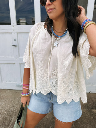 enchanted eyelet top