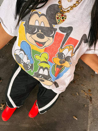 clubhouse characters graphic tee.