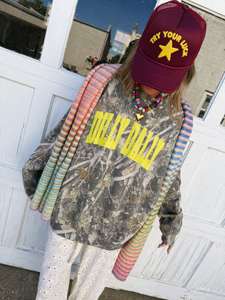 ETTA OG | dilly dally camo sweatshirt