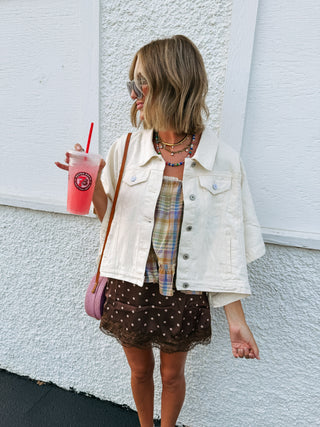 ivory cape jacket