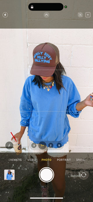 wake up pearl sweatshirt - blue