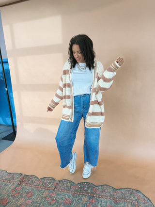 peach fuzz cardigan