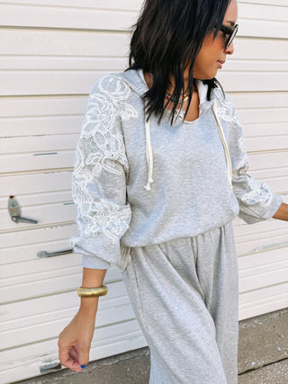 little bit of lace hoodie