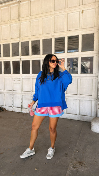 sweet nothing pullover top - blue
