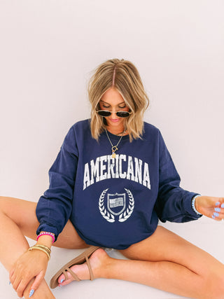 ETTA OG | americana sweatshirt - navy