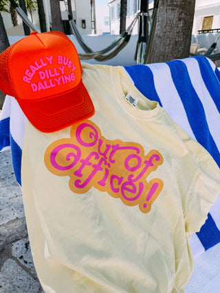 ETTA OG | dilly dallying trucker hat - orange