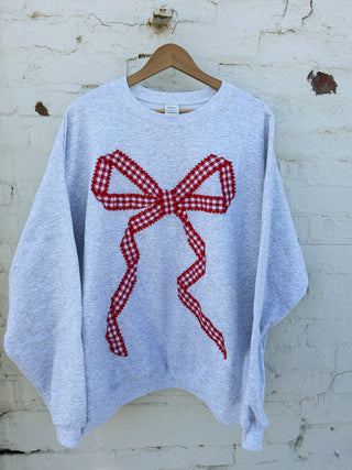 ETTA OG | ribbon bow sweatshirt - grey