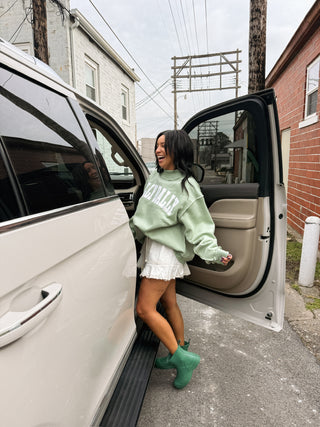 dilly dally mock neck - sage