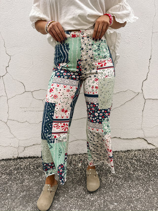 love grows patchwork pants