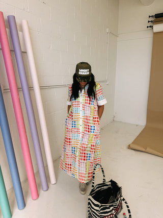 color me collared dress