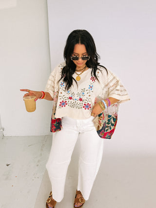 spanish moss floral top