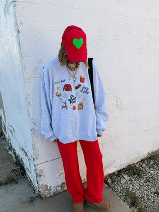 ETTA OG | oh what fun! sweatshirt - ash