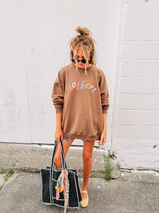 ETTA OG | multicolor mother! sweatshirt - brown