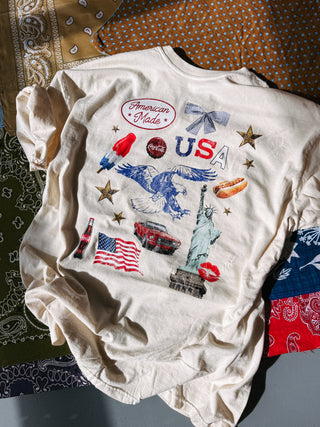 ETTA OG | american made collage graphic tee - ivory