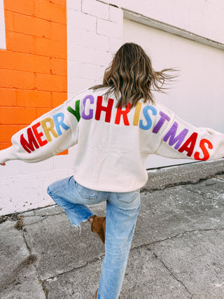 multicolor merry sweater