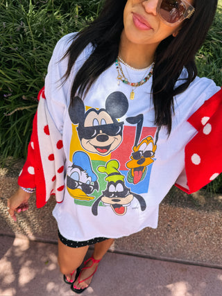 clubhouse characters graphic tee
