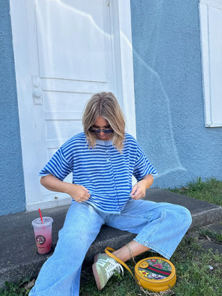 blue crush button sweater