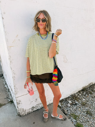oversized sprout stripe tee