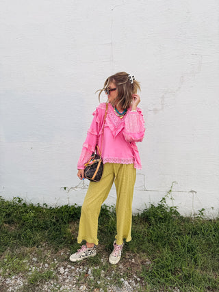 love story ruffle top